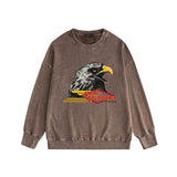 Amiri washed sweatshirt eagle printing washed and distressed