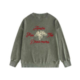 Amiri washed sweatshirt mottled pegasus printing washed and distressed