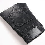Mens Fashion Jeans Chain embroidery S8261#