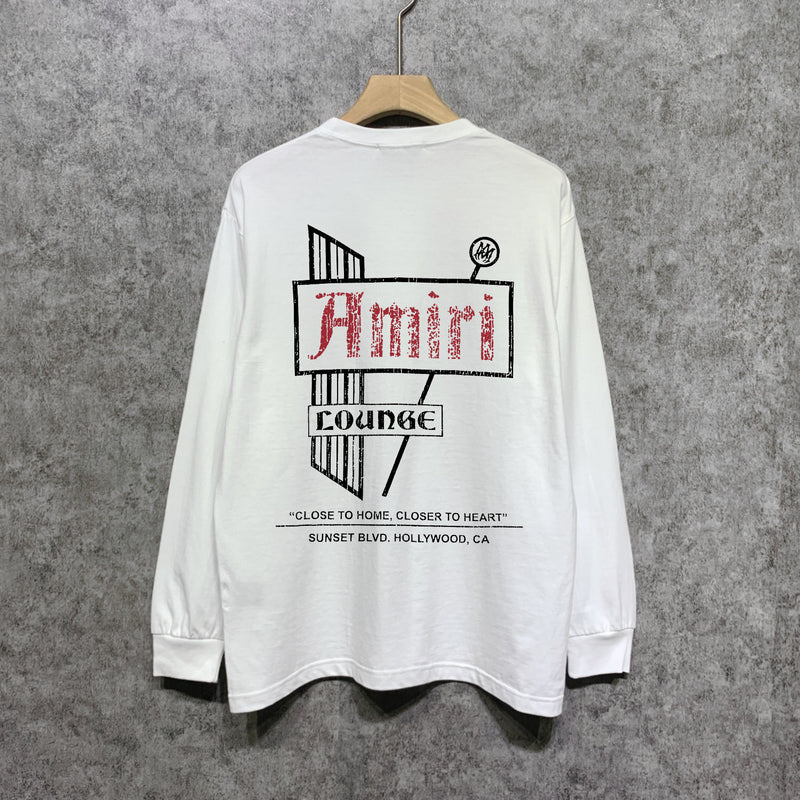 Amiri long sleeve shirts letter sign printing