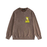 Amiri washed sweatshirt little tiger printing washed and distressed