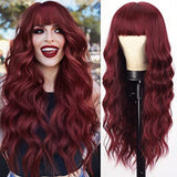 Women's Wigs Straight Bangs Long Wavy Gradient Wig
