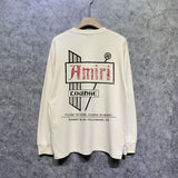 Amiri long sleeve shirts letter sign printing
