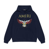 Amiri hoodie five-pointed star flying eagle print