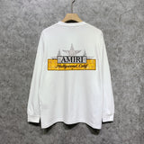 Amiri long sleeve shirts five-pointed star nameplate printing