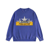 Amiri washed sweatshirt five-pointed star nameplate printing washed and distressed