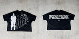Street Unisex T-shirt Hip Hop Punk Vintage Short Sleeve