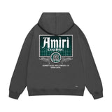 Amiri hoodie flower diamond nameplate printing