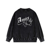 Amiri washed sweatshirt bowling printing washed and distressed
