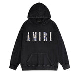 Amiri washed hoodie retro totem distressed printing