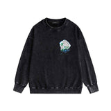 Amiri washed sweatshirt urban forest printing washed and distressed