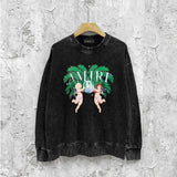 Amiri washed sweatshirt angel twin print washed old