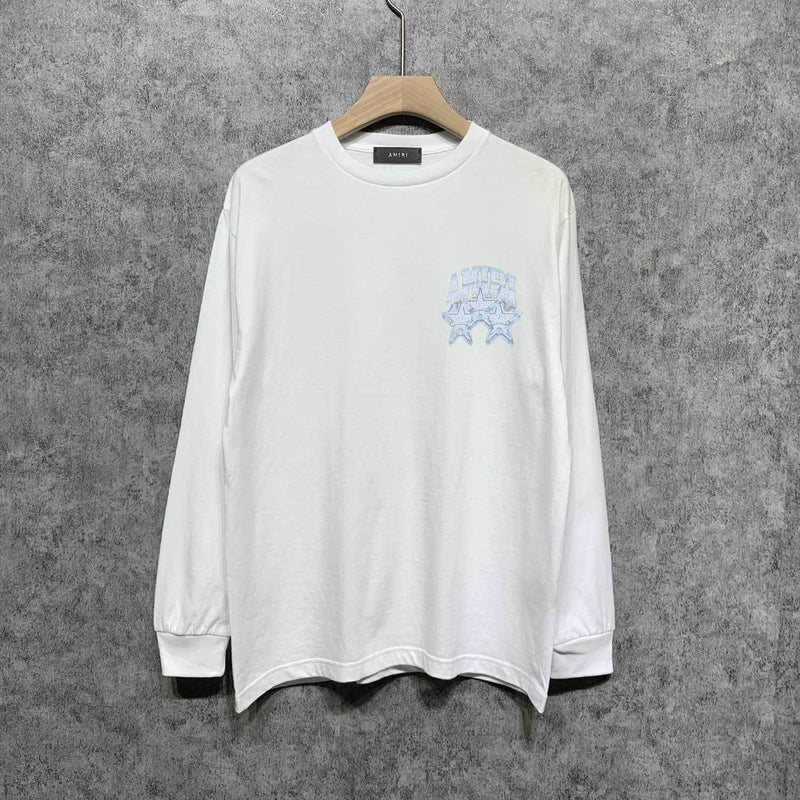 Amiri long sleeve shirts five-star rose printing