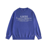 Amiri washed sweatshirt hollywood art word printing washed and distressed