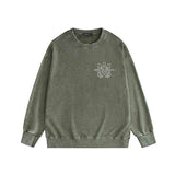Amiri washed sweatshirt damaged oil painting printing washed and distressed