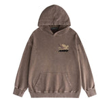 Amiri washed hoodie mottled pegasus distressed printing