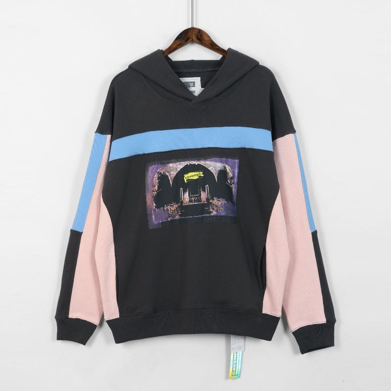 C.e hoodie - autumn/winter c.e cartoon series graphic color block hooded sweatshirt