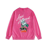 Amiri washed sweatshirt banana panther printing washed and distressed