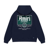 Amiri hoodie flower diamond nameplate printing