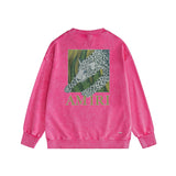 Amiri washed sweatshirt black panther printing washed and distressed