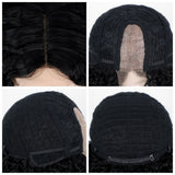 Women's Wigs Lace Front Middle Part Afro Curly Wig