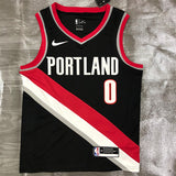 NBA Jerseys Season 21, Blazers, Black 0, Lillard