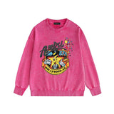 Amiri washed sweatshirt cartoon starfish print washed old