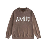 Amiri washed sweatshirt foggy star printing washed and distressed