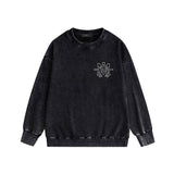Amiri washed sweatshirt damaged oil painting printing washed and distressed