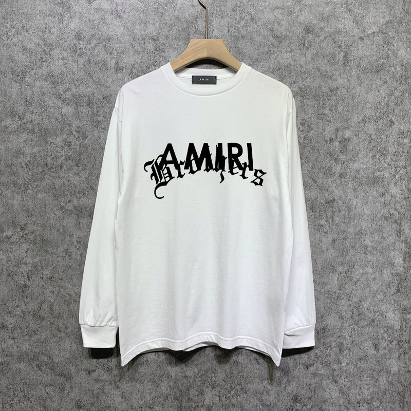 Amiri long sleeve shirts letter cross printing