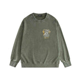 Amiri washed sweatshirt hollywood golden dragon printing washed and distressed