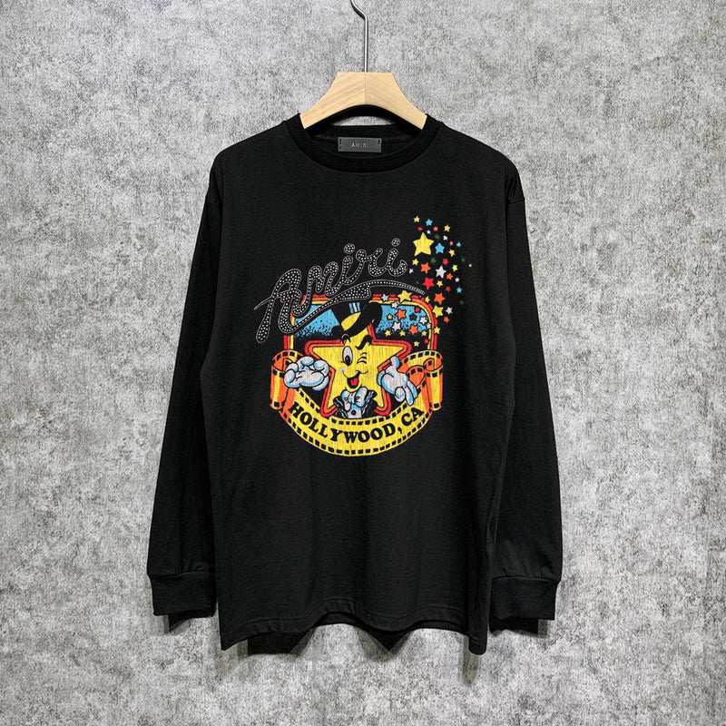 Amiri long sleeve shirts cartoon starfish printing