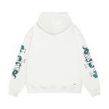 Amiri hoodie with overlapping letter dragon print
