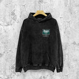 Amiri washed hoodie flower diamond nameplate distressed printing