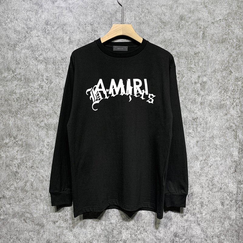 Amiri long sleeve shirts letter cross printing