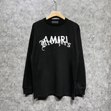 Amiri long sleeve shirts letter cross printing