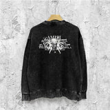 Amiri washed sweatshirt alphabet angel ball print washed old