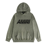 Amiri washed hoodie colorful dusk printing washed and distressed