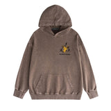 Amiri washed hoodie hollywood eagle distressed printing