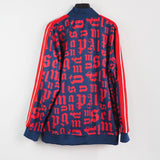 Palm Angels sweatshirt All-over letter printing zip-up cardigan