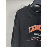 Men T-shirts Paris BB scissors print washed old T-shirt crew neck loose bottoming shirt