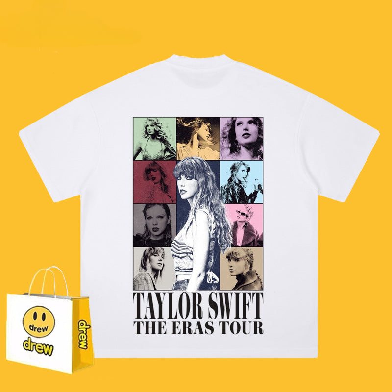 Drew T Shirts Printed T-shirt High Street Loose Men and Women