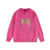 Amiri washed sweatshirt splashed paint bone print washed old