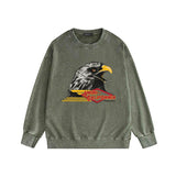 Amiri washed sweatshirt eagle printing washed and distressed