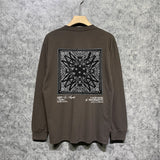 Amiri long sleeve shirts simple standard square scarf printing