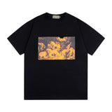 Denim Tears T Shirts Kapok Letter Portrait Short Sleeve T-shirt