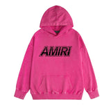 Amiri washed hoodie colorful dusk printing washed and distressed