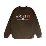 Amiri long sleeve shirts red font printing