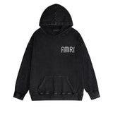 Amiri washed hoodie mottled spider distressed printing