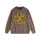 Amiri washed sweatshirt winged shoes printing washed and distressed